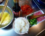 納豆豚キムチ炒飯作り方1写真