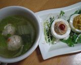 鶏つくねのサラダ＆おまけスープ　　　♪♪作り方9写真