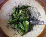 オクラの黒ごま和え✿作り方4写真