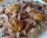 簡単、あずき＆栗赤飯　ｗｉｔｈ　シメジ作り方5写真