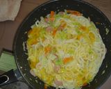 うどんdeカルボナーラ風♬作り方4写真
