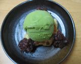 宇治金時ONワッフルカシューナッツがけ作り方2写真