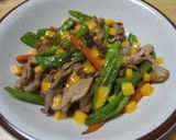 豚肉とししとう、にんじん炒めチーズのせ作り方4写真