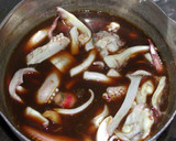 廃物（？）利用・魚の煮汁でイカのげそ煮作り方2写真
