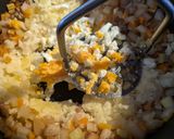 叉焼・茹で卵・マカロニ・ポテトの集合サラダ作り方3写真