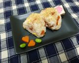 チーズと福神漬けのおにぎり　カレー風味作り方3写真