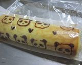 パンダ柄ロールケーキ　　練習中作り方4写真
