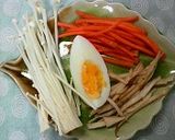 牛肉の野菜・ゆで玉子巻き作り方1写真