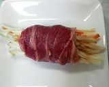 牛肉の野菜・ゆで玉子巻き作り方3写真