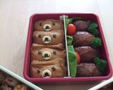 運動会　キャラ弁＆肉巻きおにぎり♪作り方2写真