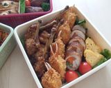 運動会　キャラ弁＆肉巻きおにぎり♪作り方3写真
