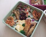 運動会　キャラ弁＆肉巻きおにぎり♪作り方5写真