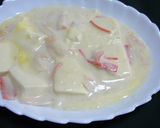 豆腐とカニカマの中華風ミルク煮作り方6写真