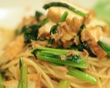 ♡小松菜と厚揚げの激ウマしょうゆパスタ♡作り方6写真