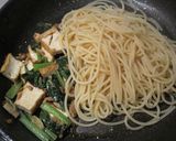 ♡小松菜と厚揚げの激ウマしょうゆパスタ♡作り方5写真