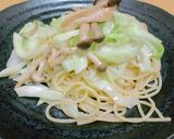 キノコとキャベツの和風パスタ作り方5写真