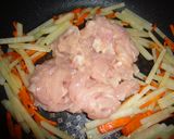 鶏胸肉と大根の味噌炒め丼作り方7写真