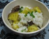 ✿さつまいもと牛しぐれのご飯✿作り方5写真