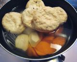 母の味⑦がんもと里芋の染み染み煮♬作り方3写真