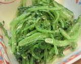 簡単☆春菊（菊菜）のごまマヨ和え♪作り方6写真