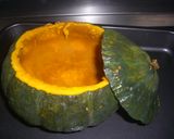かぼちゃに入った大きなつくね作り方1写真