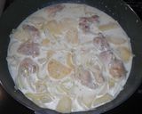 鶏肉＆じゃがいも☆めんたいミルク煮作り方6写真
