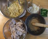 豆もやしとネギの、おろし冷しゃぶ作り方5写真