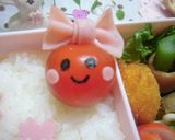 キャラ弁にウズラ卵でリボンちゃん☆．。作り方10写真