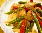 帆立と野菜の紹興酒炒め作り方7写真