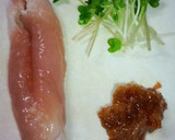 ささみかいわれクルクル巻き♪梅マヨソース作り方1写真