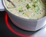 豆苗入り・舞茸と里芋の味噌ミルクスープ作り方6写真