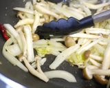 白菜とツナの胡麻和風パスタ♪作り方4写真