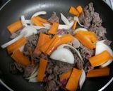 忙しい日に食べる牛肉&野菜炒め作り方4写真