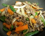 忙しい日に食べる牛肉&野菜炒め作り方6写真