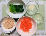 簡単料理法蓮草人参ツナさっぱり和え常備菜作り方1写真
