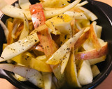 フルーツ丼●ザク切りりんごのはちみつ丼作り方1写真