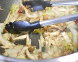 白菜とツナの胡麻和風パスタ♪作り方5写真