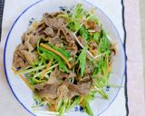 ☆水菜・牛・豚しゃぶで作るおかずサラダ♬作り方3写真