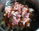簡単おつまみ☆牛すじとこんにゃくの煮込み作り方3写真
