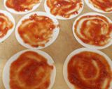 ゴーヤ粒マスタードon餃子の皮ピザ作り方4写真