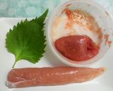 ささみの明太子しそ巻き（梅でも同様）作り方1写真