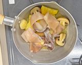 スルメイカと秋野菜のアヒージョ風サンド作り方6写真
