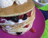 アイスのっけホットケーキタワー作り方6写真