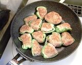 材料5つ簡単ピーマン肉詰めinチーズ作り方5写真