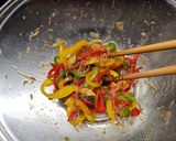 ピーマン＆カラーピーマンの梅かつお合え作り方5写真
