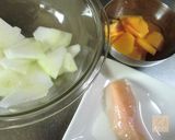 箸休め♪冬瓜と柿とササミの爽やかサラダ★作り方1写真