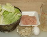 白菜と鶏挽肉の旨味スープ鍋作り方1写真
