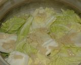 白菜と鶏挽肉の旨味スープ鍋作り方3写真