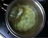 ブロッコリーのくきとレンコンの味噌汁作り方2写真