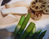 キノコと野菜のシャケフレーク衣揚げ☆作り方1写真